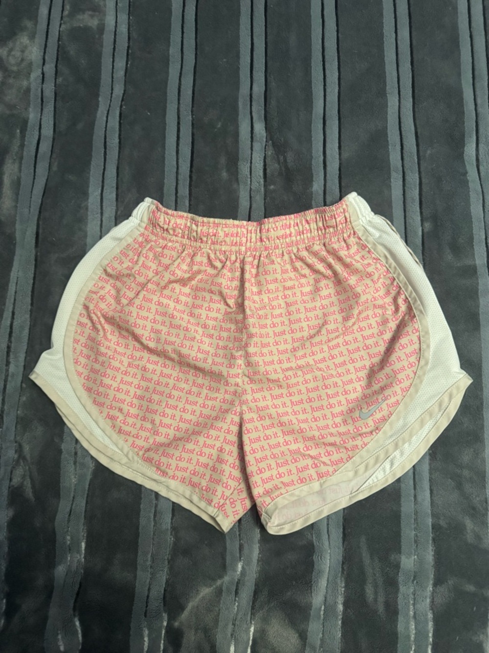 Nike Pink and Cream Women's Athletic Shorts